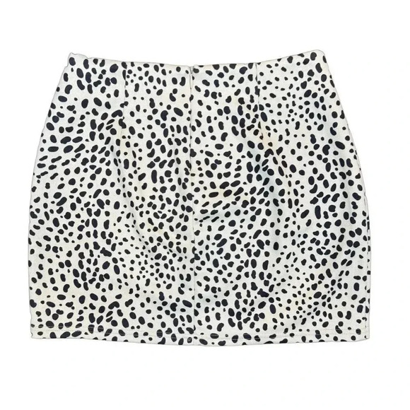 Altar’D State Taupe/Black Cheetah Stretch Microsuede A-Line Sz S Mini Skirt - Picture 1 of 7